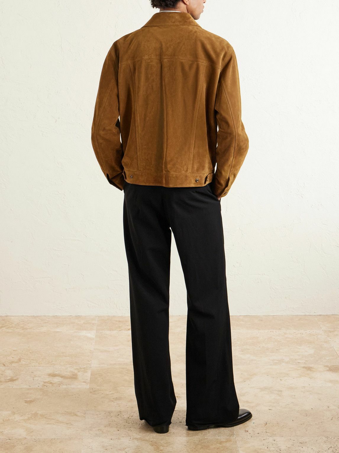 SAINT LAURENT - Suede Jacket - Brown Saint Laurent