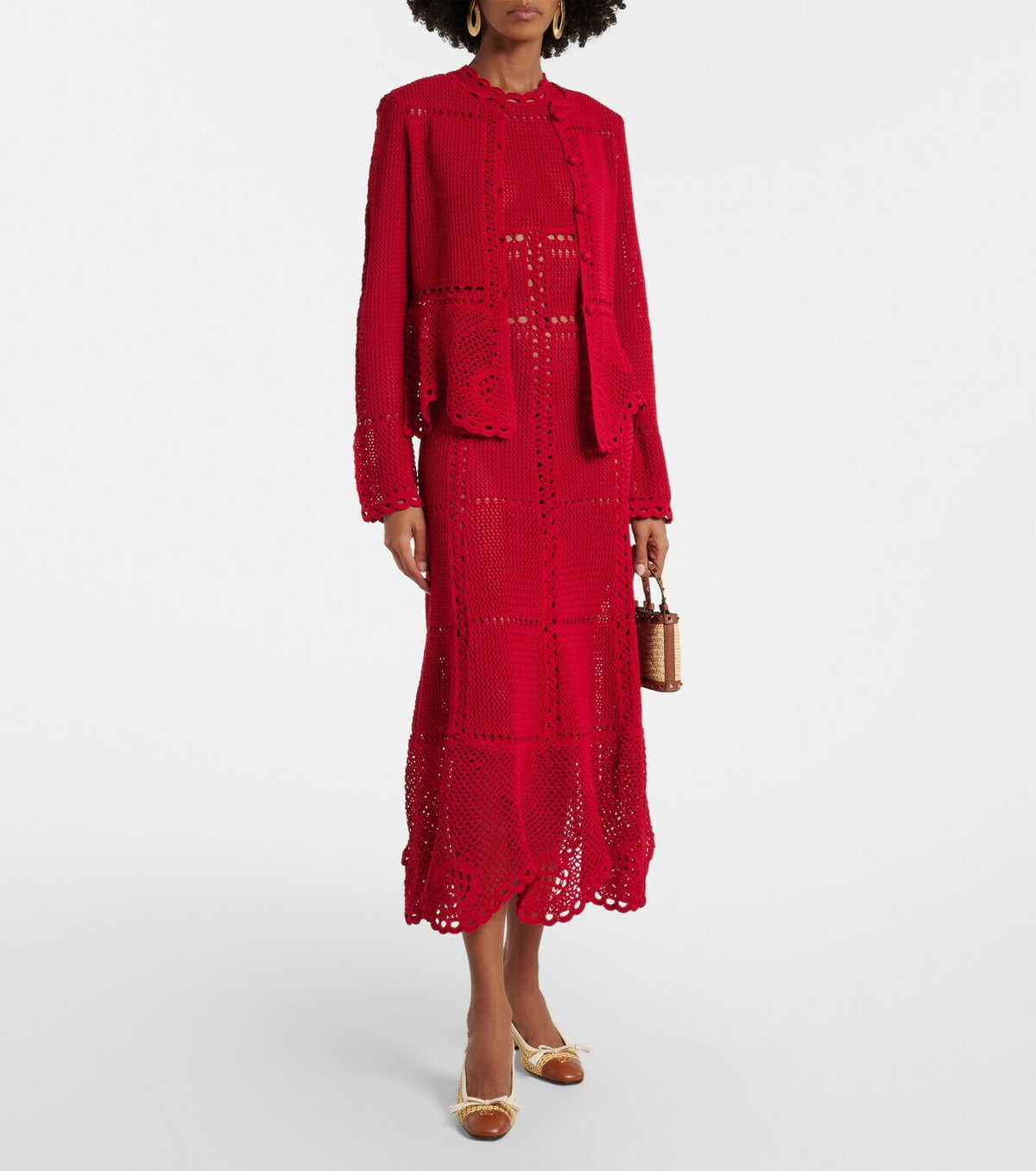 Erdem Cotton crochet minidress