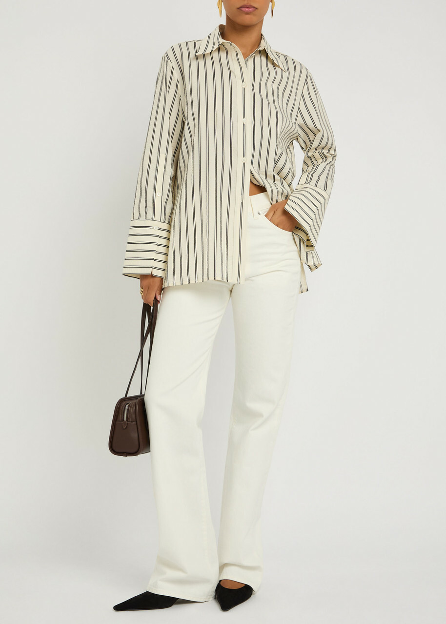 Nili Lotan Joan Straight-leg Jeans Cream