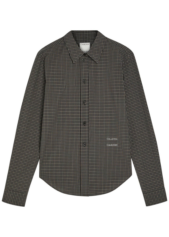 Photo: Calvin Klein Sophie Checked Cotton-poplin Shirt Black