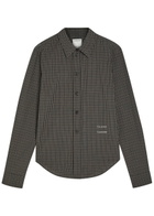 Calvin Klein Sophie Checked Cotton-poplin Shirt Black