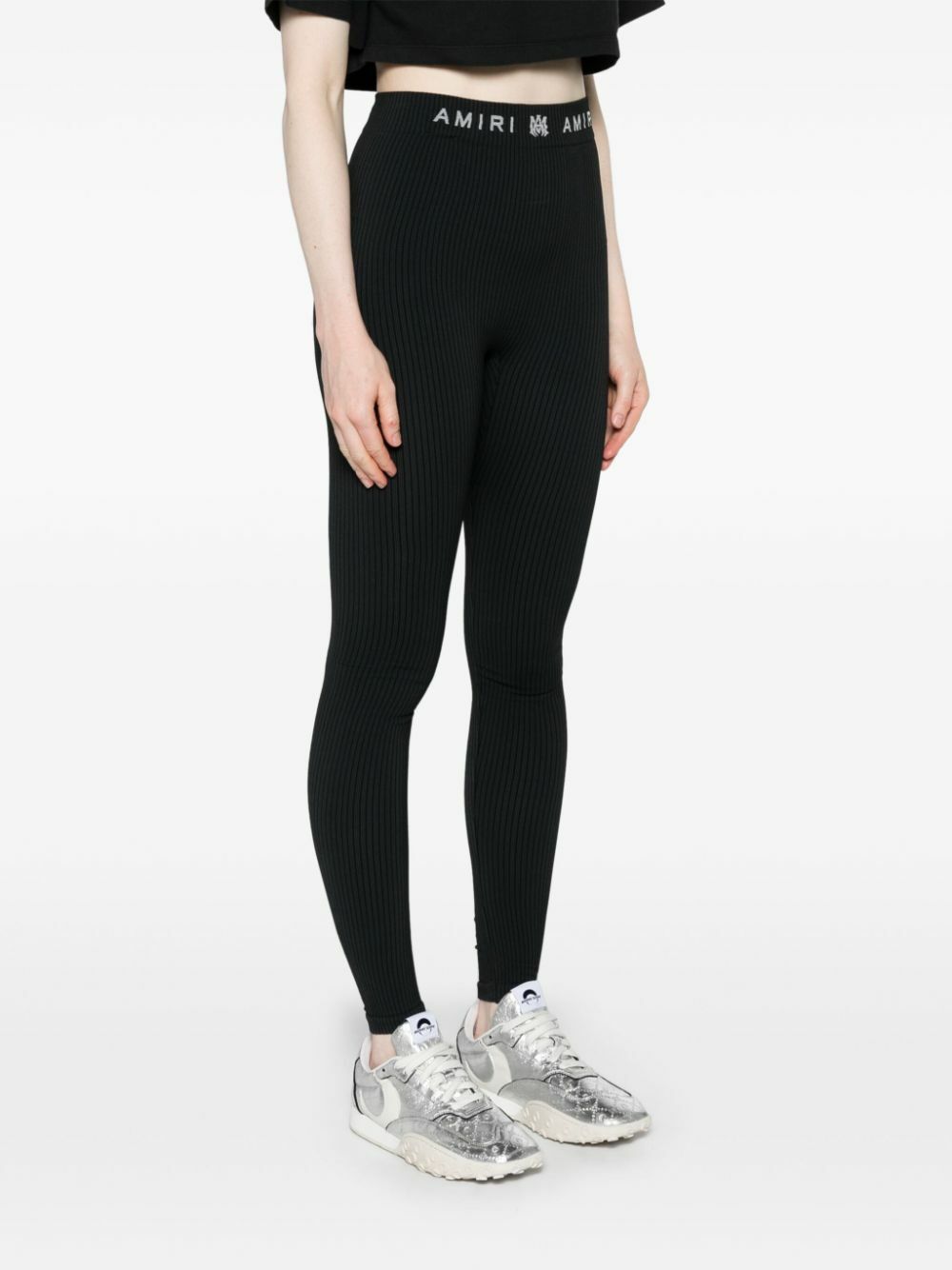 AMIRI Black MA Ribbed Performance Leggings Amiri
