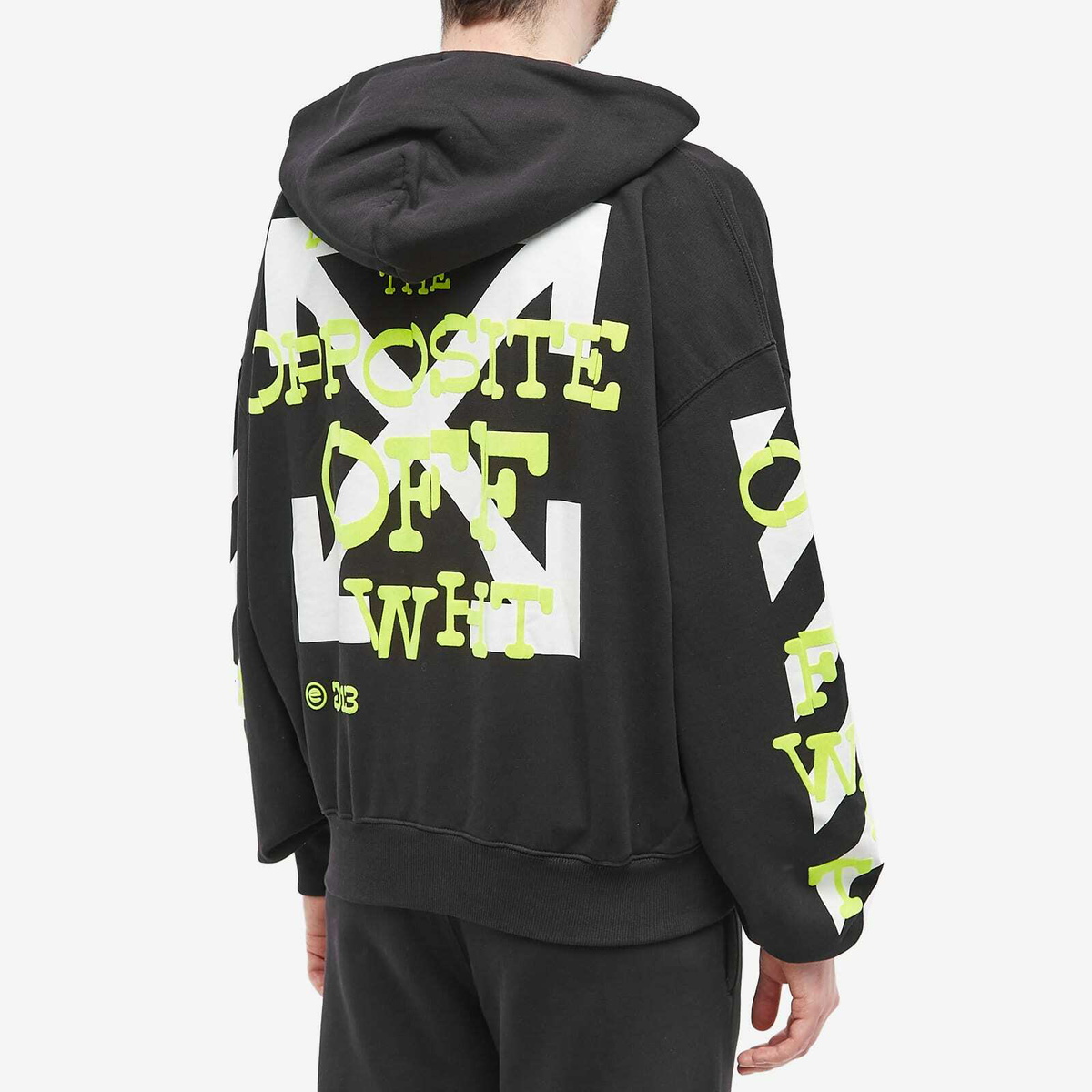 Off white discount hoodie black green