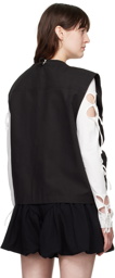 lesugiatelier Black Drawstring Vest