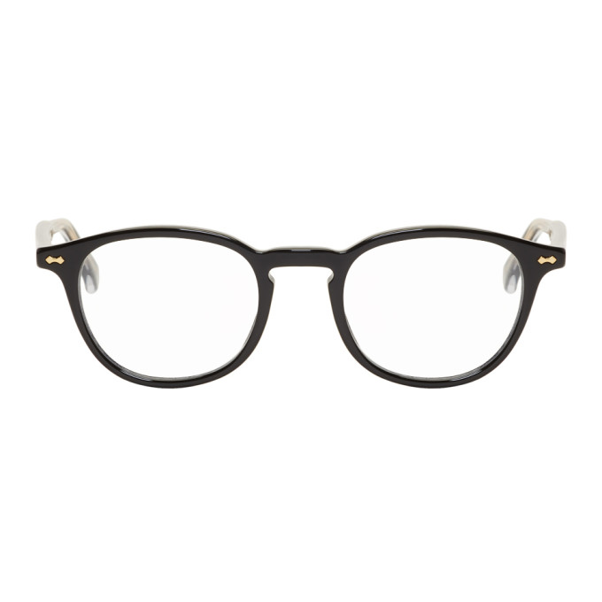 Photo: Gucci Black Round Shiny Glasses