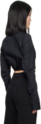 Ann Demeulemeester Black Dea Cropped Shirt