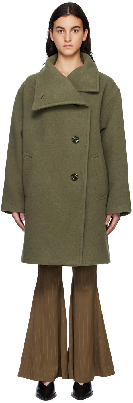 Green funnel sale neck coat