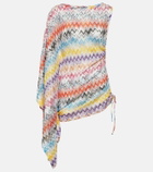 Missoni Mare Zig-zag draped-sleeve minidress