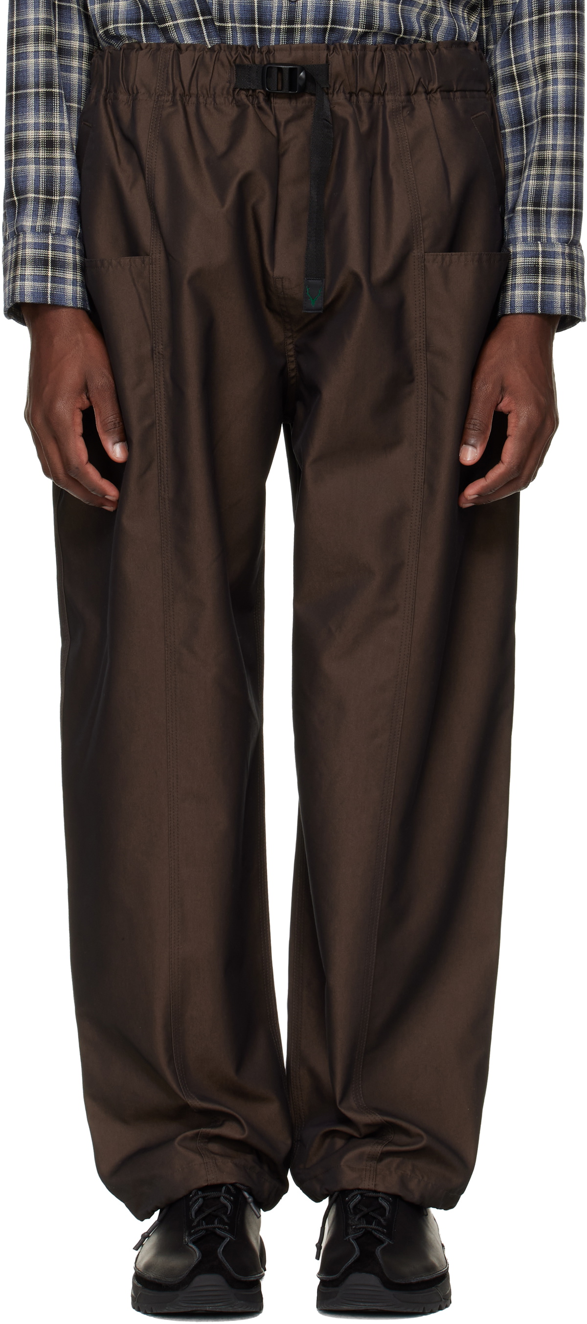 South2 West8 Brown Belted C.S. Trousers