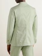 Boglioli - Slim-Fit Double-Breasted Cotton-Blend Suit Jacket - Green