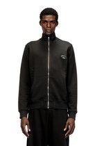 Diesel Wweatshirt with mock neck and metallic Oval D - Sweaters Mens in Black
