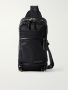 Master-Piece - Lightning Leather-Trimmed Shell Sling Backpack