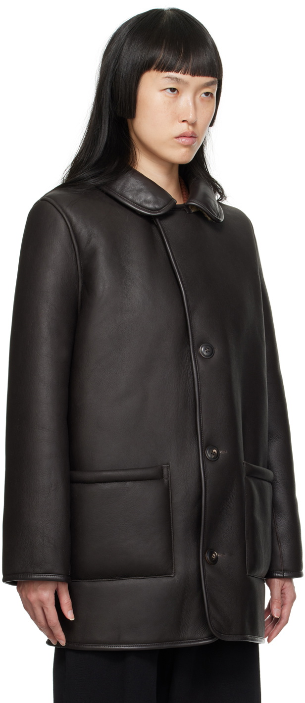 YMC Brown Sabbath Reversible Shearling Coat