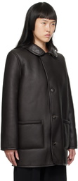 YMC Brown Sabbath Reversible Shearling Coat