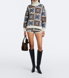 Magda Butrym Jacquard wool and cashmere shorts