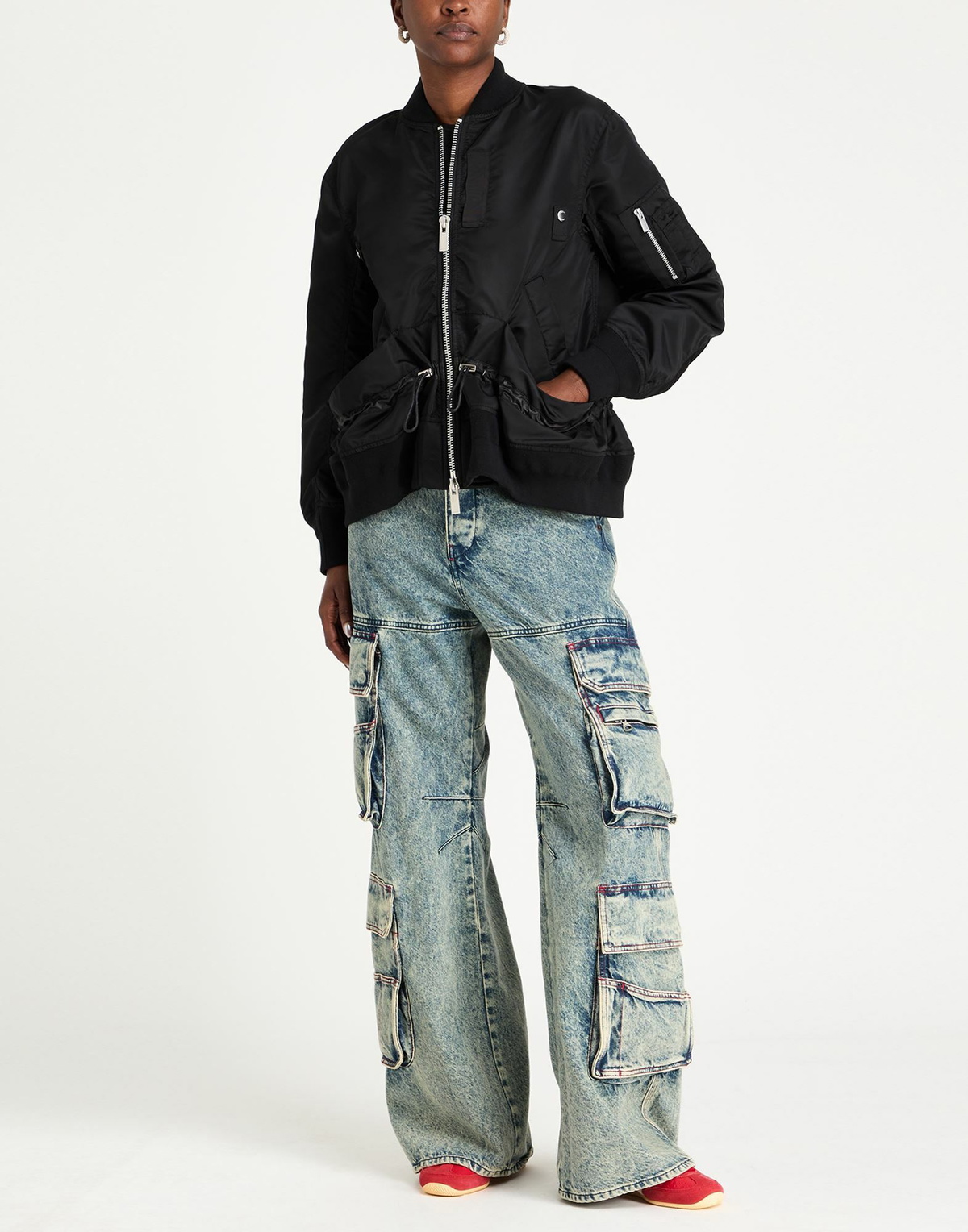Sacai Womens Jacket in Black