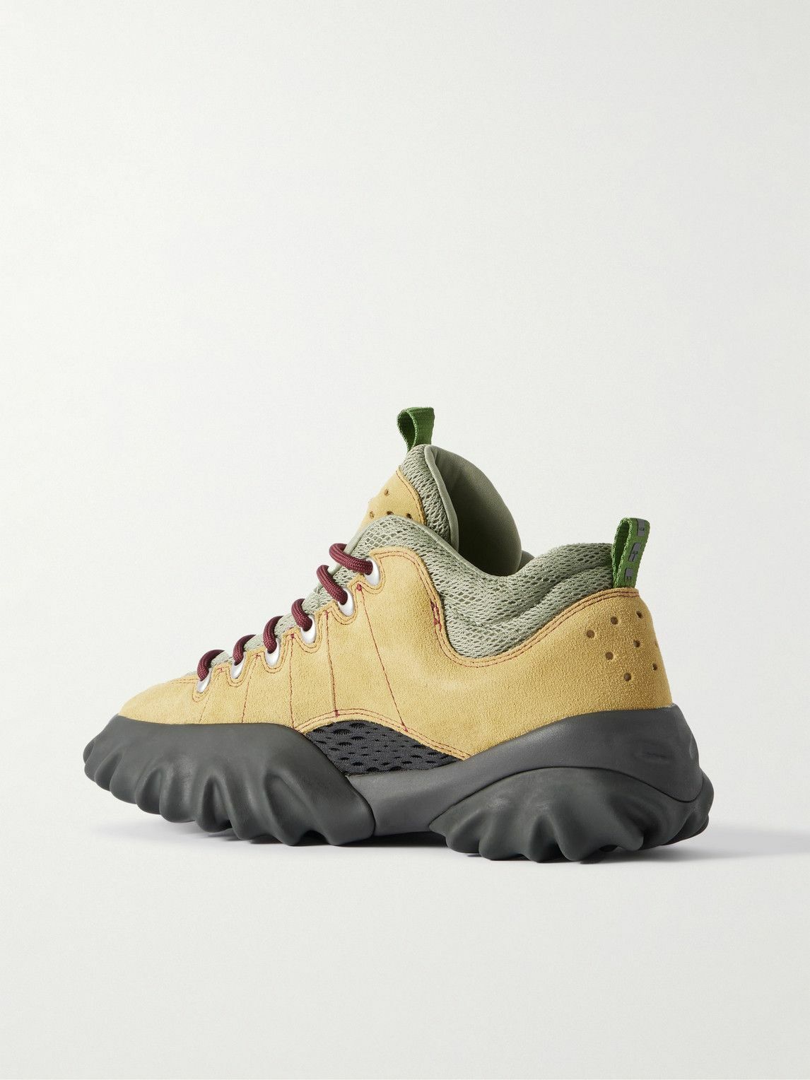 Oakley Factory - Edge Mesh and Rubber-Trimmed Distressed Suede Boots - Yellow