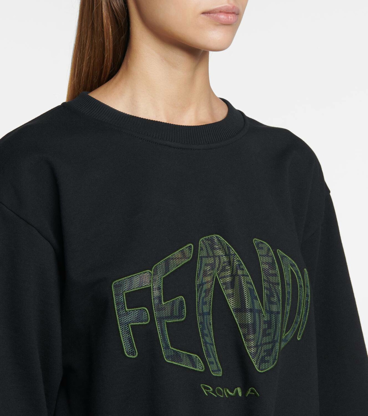 Fendi Vertigo convertible cotton sweatshirt