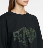 Fendi Vertigo convertible cotton sweatshirt