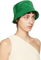 Bottega Veneta Green Intreccio Jacquard Bucket Hat