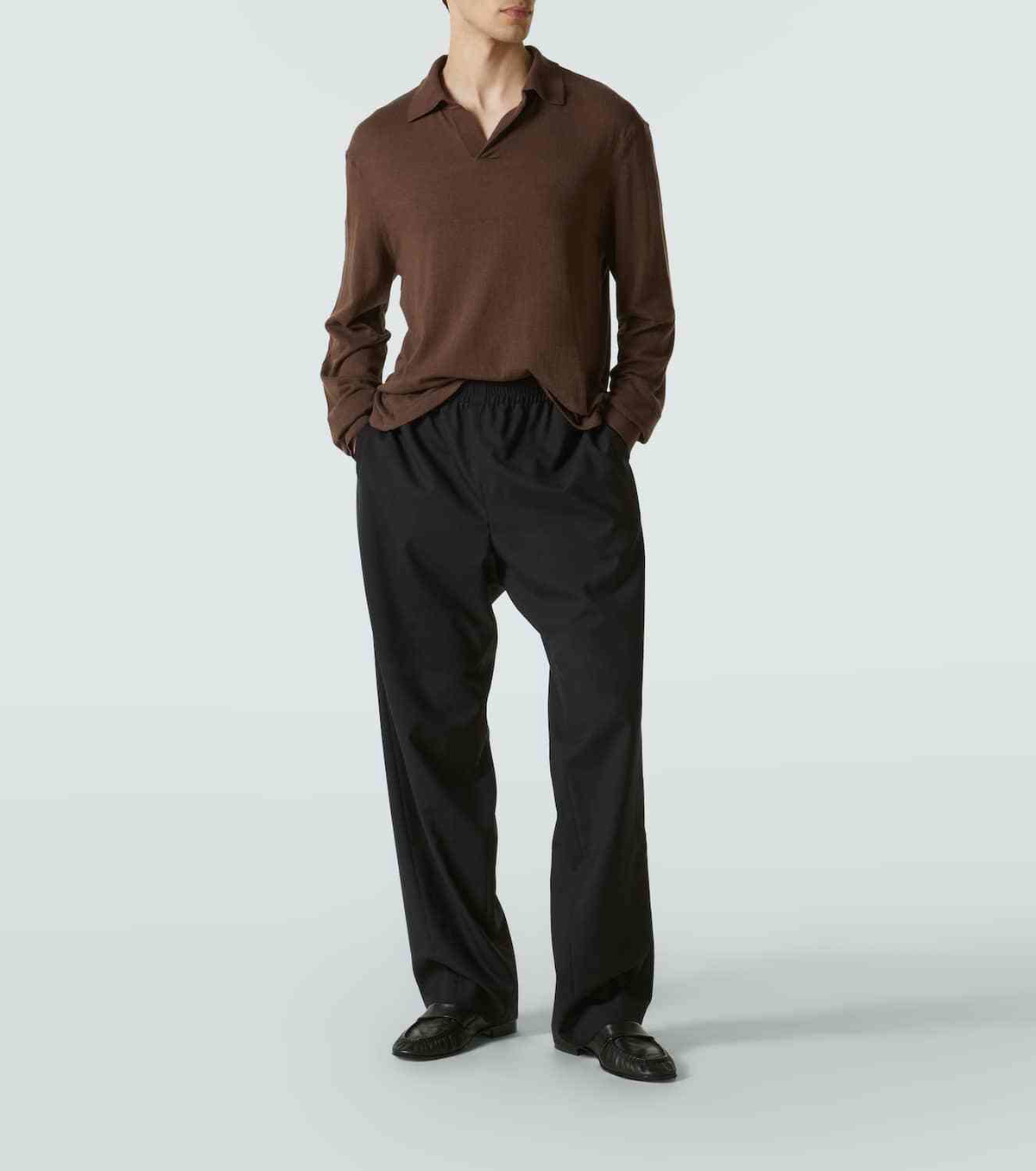 The Row Stafford silk polo shirt The Row The Row Stafford silk polo shirt The Row