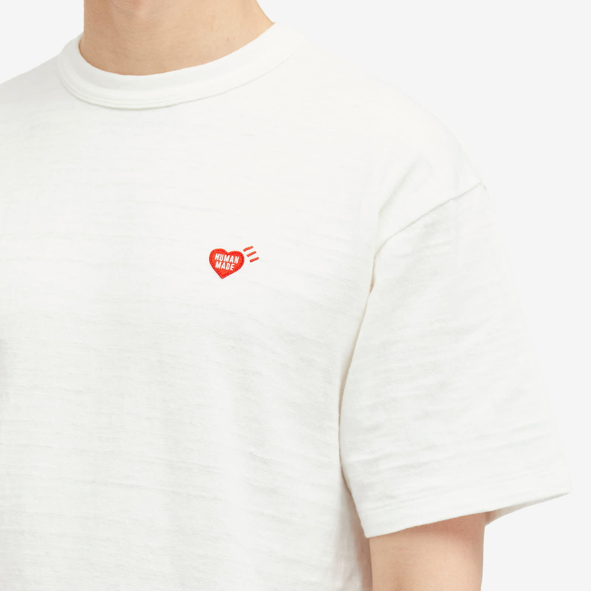 【本物保証 /関税・送料無料】HUMAN MADE HEART T-SHIRT Human Made cotton t-shirt Heart Badge men's white color
