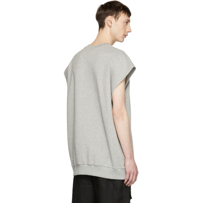 Marques Almeida Grey Sleeveless Oversized Sweatshirt