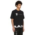 AAPE by A Bathing Ape Black Iridescent Logo T-Shirt