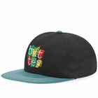 Butter Goods Scribble 6 Panel Cap in Black/Sage