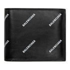 Balenciaga Black All Over Logo Wallet