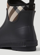 Flinton Check Rain Boots in Black