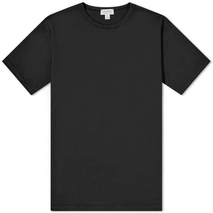 Photo: Sunspel Men's Classic Crew Neck T-Shirt in Black