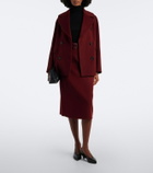 'S Max Mara Belted virgin wool pencil skirt