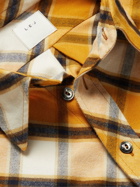 L.E.J - Checked Cotton-Flannel Shirt - Yellow