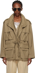 Isabel Marant Brown Beriza Cotton Canvas Jacket