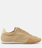 Toteme Flex suede-trimmed sneakers