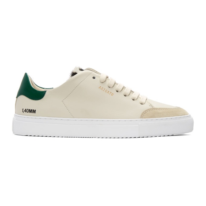 Photo: Axel Arigato Beige and Green Animal Triple Clean 90 Sneakers