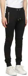 Balmain Black Embossed Logo Lounge Pants