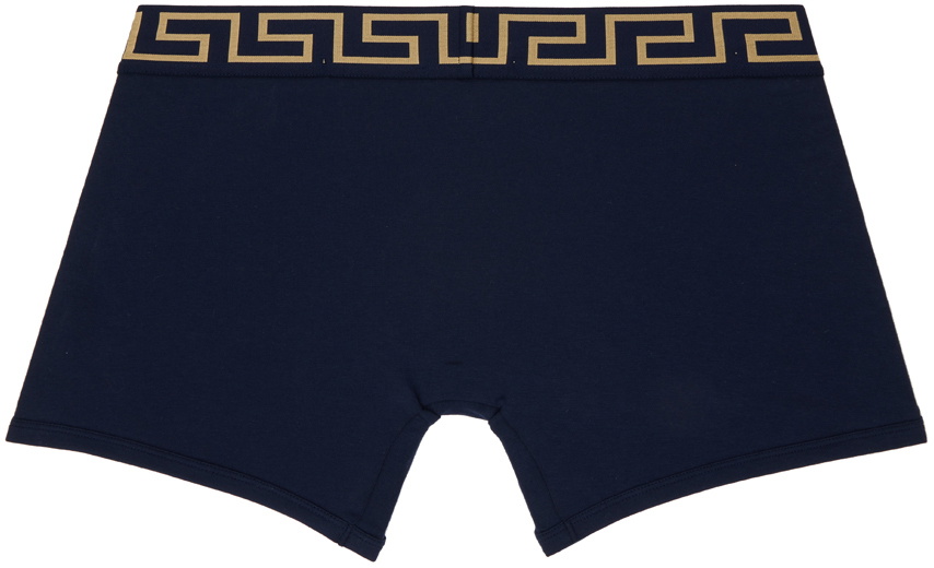 Versace Underwear - Navy Greca Border Briefs