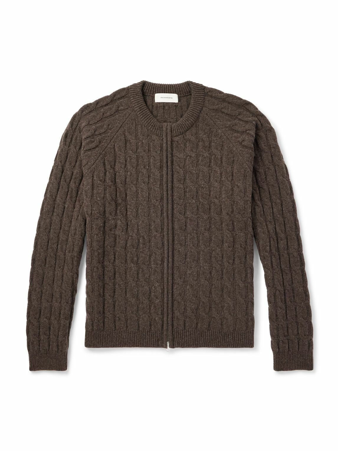 mfpen Brown LS Round Neck Sweater mfpen