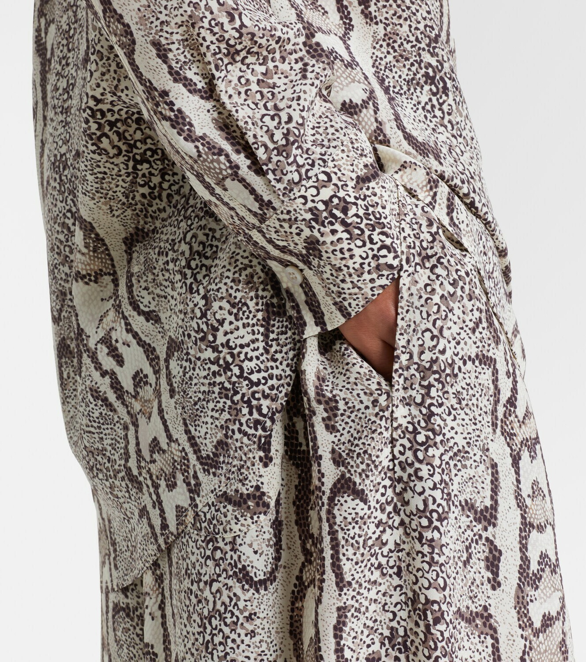 Balenciaga Snake-print silk shirt