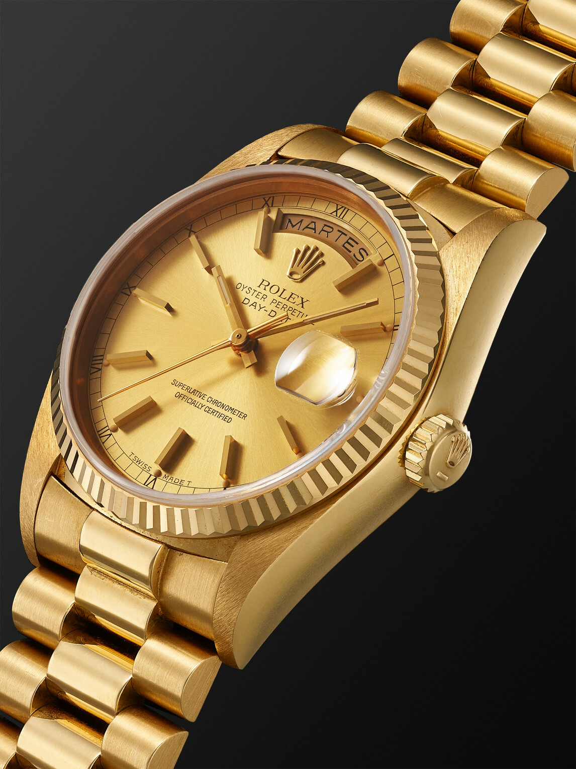 Stephanie Windsor - Pre-Owned 1987 Rolex Oyster Perpetual Day-Date Automatic 36mm 18-Karat Gold Watch, Ref. No. 18038