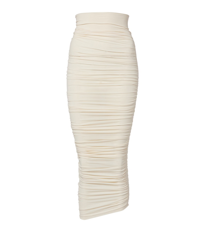 Photo: Wolford Draped sheer high-rise midi skirt