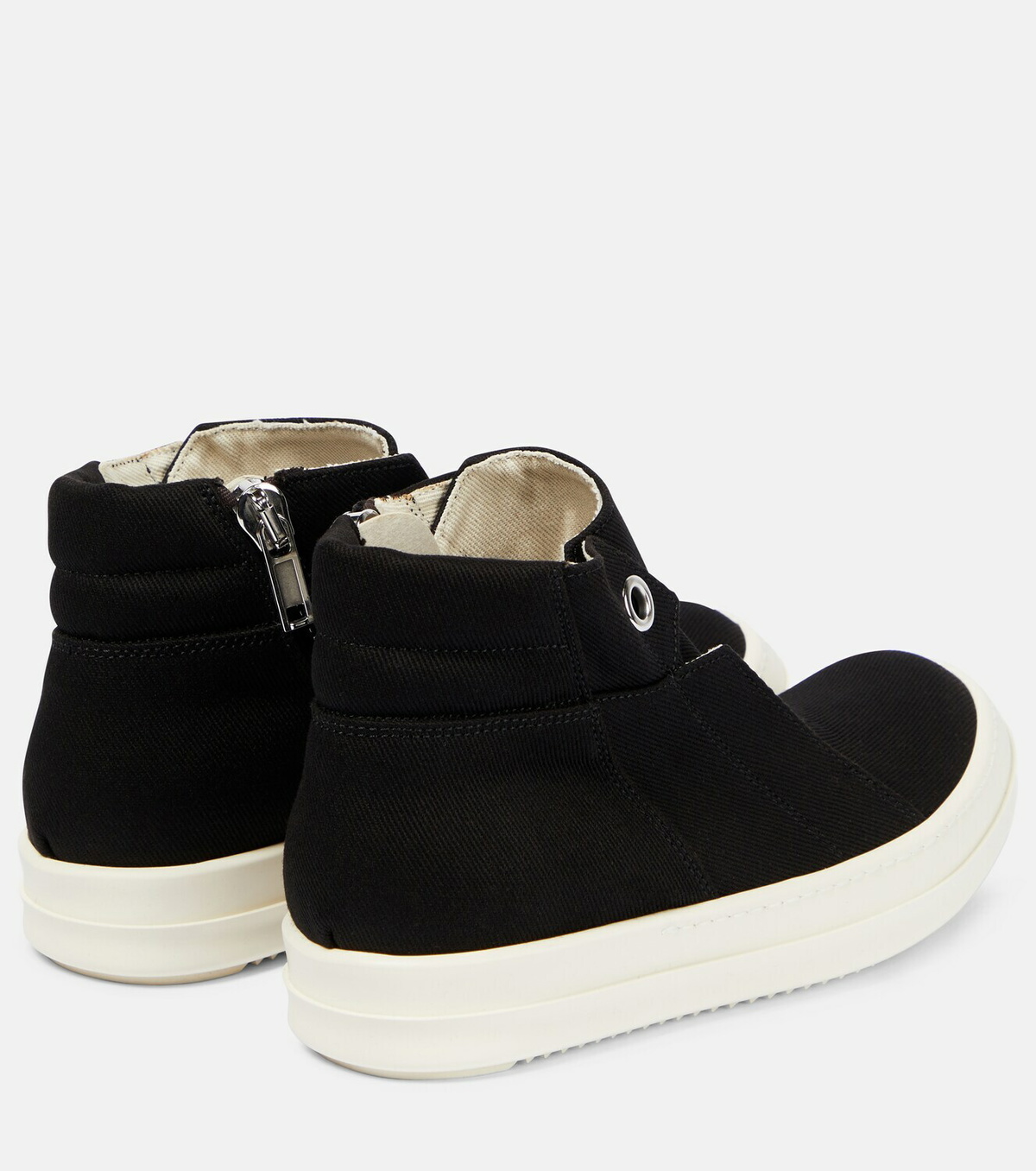 構築美【Rick Owens】ダンク デニム ハイトップ スニーカー Rick Owens Dunk denim high-top sneakers Rick Owens