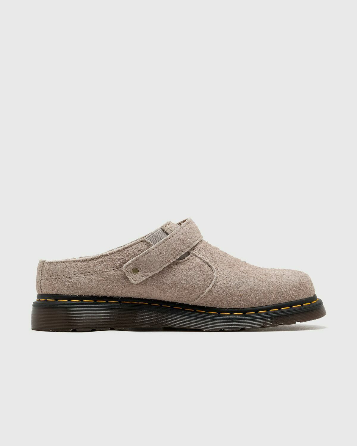靴 Dr.Martens ISHAM VINTAGE TAUPE UK6 Dr. Martens Isham Faux Shearling Lined Suede Mules - Unisex