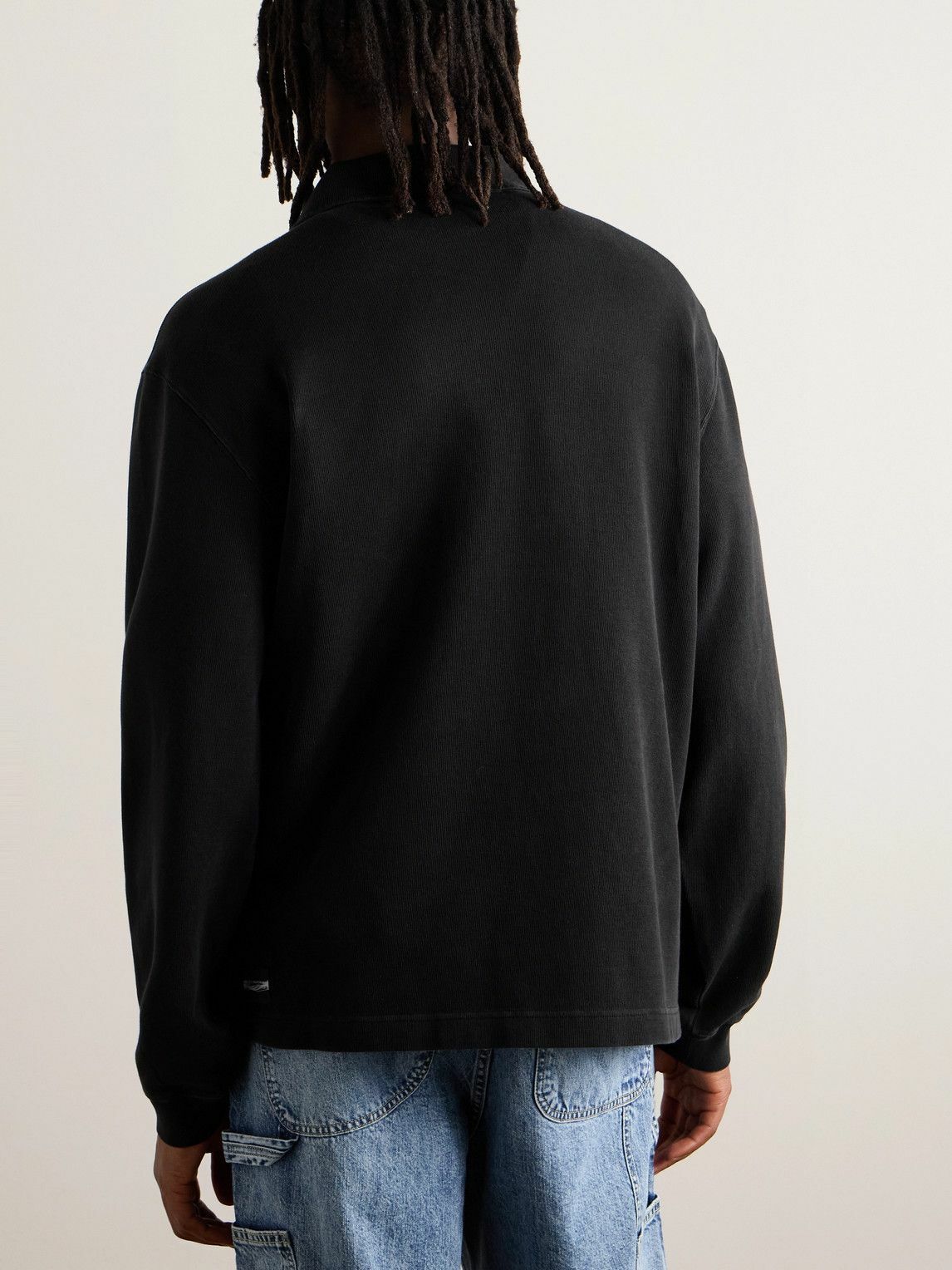 Our Legacy - Lad Ribbed Cotton-Jersey Half-Zip Sweatshirt