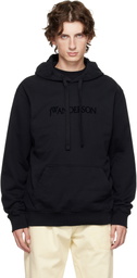 JW Anderson Black Logo Embroidery Hoodie