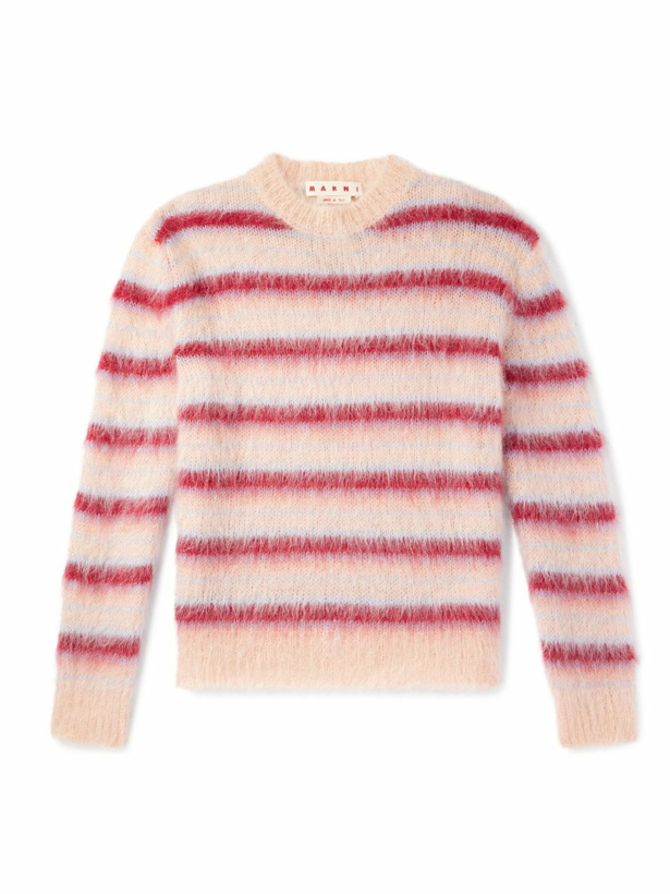 Photo: Marni - Striped Mohair-Blend Sweater - Neutrals