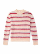 Marni - Striped Mohair-Blend Sweater - Neutrals