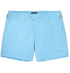 TOM FORD - Slim-Fit Mid-Length Swim Shorts - Blue